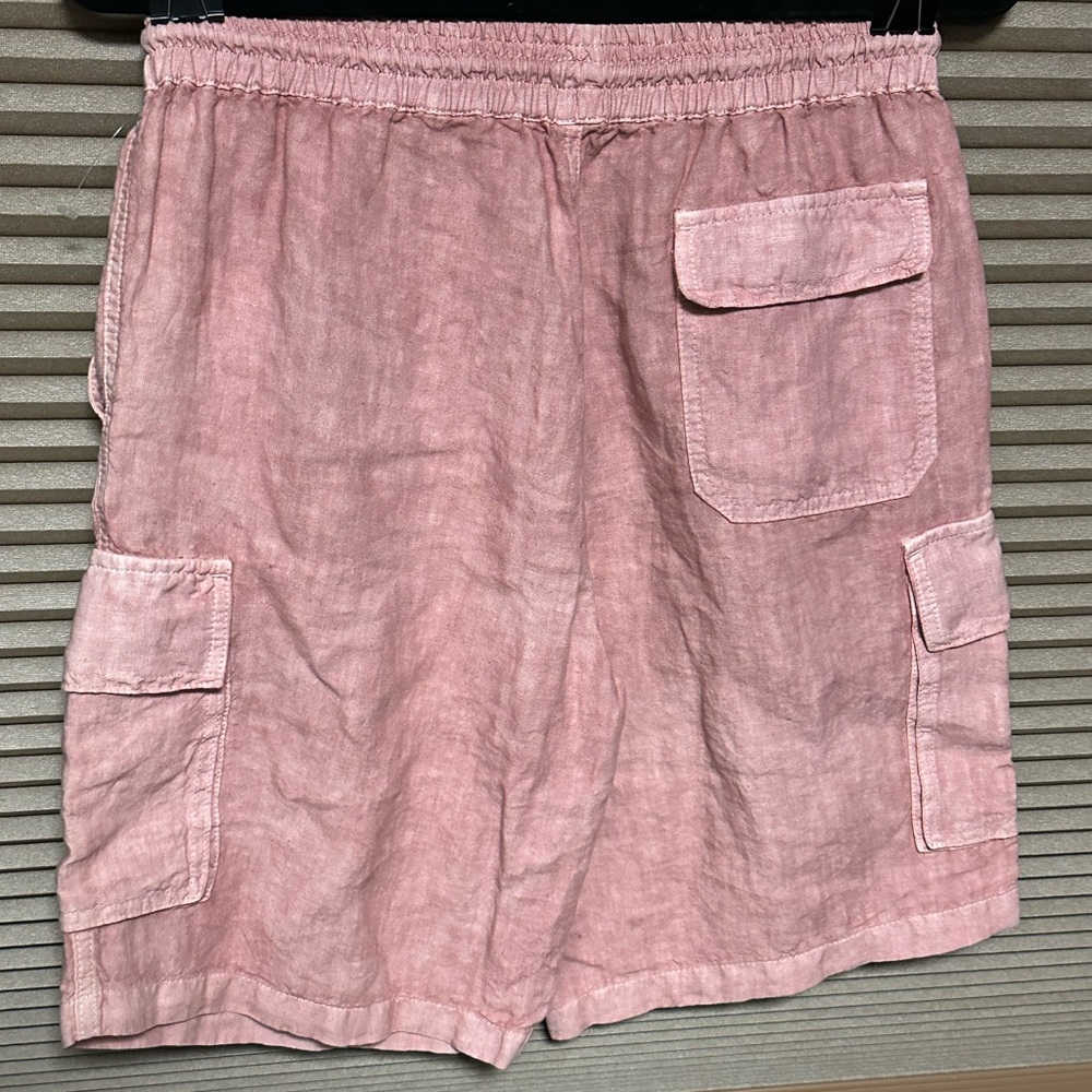 Altea Tan Cargo Linen Shorts Relaxed Fit - Picture 6 of 12